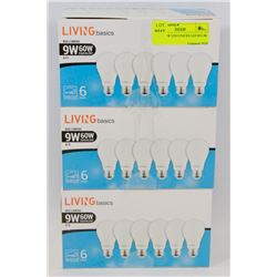 3 - NEW 9W LED 6 PACKS LED BULBS