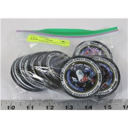 BAG OF 29 KATCH HOCKEY COINS ,ASSORTED TEAMS