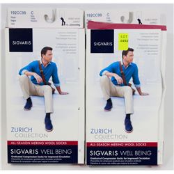 2 PACKS OF SIGVARIS COMPRESSION SOCKS