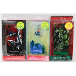LOT OF 3 NEW MARVEL THEME IPHONE CASES