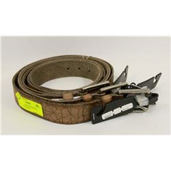 LOT OF 3 NIXON THAYER BELT LIGHT GRAY SMALL