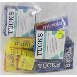 BAG OF PERSONAL CLEANING PADS AND LACTEEZE