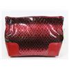Image 1 : RED SNAKESKIN STYLE HANDBAG