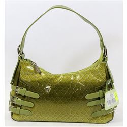 SNAKESKIN STYLE PURSE (GREEN)