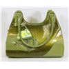 Image 1 : GREEN SNAKESKIN STYLE HANDBAG