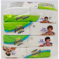 FOUR PACKS OF BOUNTY QUILTED NAPKINS