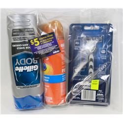 GILLETTE RAZOR PACK SOLD WITH BODY WASH
