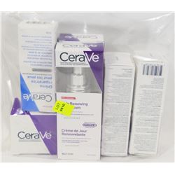 BAG OF ASSORTED CERAVE SKINS CREAMS