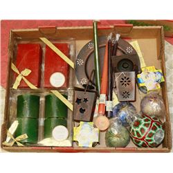 FLAT OF CANDLES AND ACCESSORIES