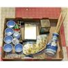 Image 1 : FLAT OF ASIAN ITEMS INCLUDING CORK CARVINGS & MORE