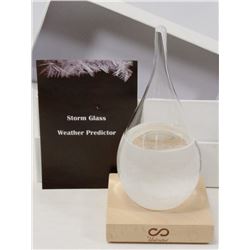 STORM GLASS WEATHER PREDICTOR WITH STAND.