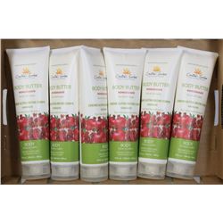 FLAT OF 6 POMEGRANATE BODY BUTTER BOTTLES