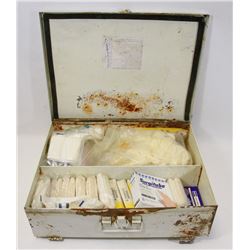 RETRO FIRST AID KIT WITH CONTENTS