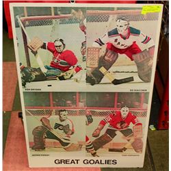 GREAT GOALIES PICTURE FROM 1970S - DRYDEN, PARENT,