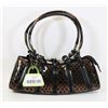 Image 1 : BROWN SNAKESKIN STYLE HANDBAG