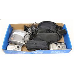 BOX OF ASSORTED CAMERAS