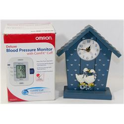 BLOOD PRESSURE MONITOR AND CLOCK