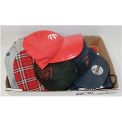 FLAT OF COLLECTOR HATS - RAPTORS, NFL, JORDAN &