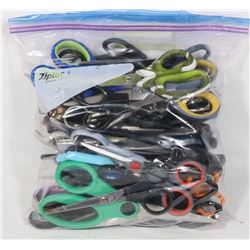 BAG OF ASSORTED SCISSORS