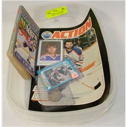 DAVE SEMENKO AUTOGRAPHED BOOK, ROOKIE CARD & CARD