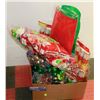 Image 1 : BOX OF ASSORTED CHRISTMAS DECORATIONS