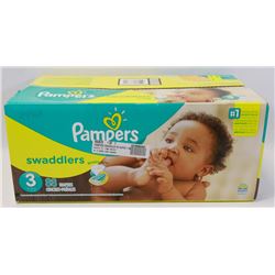 88PC CASE OF PAMPERS SWADDLERS SIZE 3