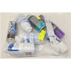 BAG OF ASSORTED SHAVE CREAM/ GEL