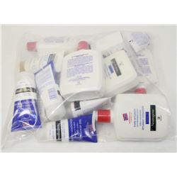 BAG OF ASSORTED CREAMS AND LOTIONS