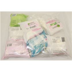 BAG OF ASSORTED CLEANSING WIPES
