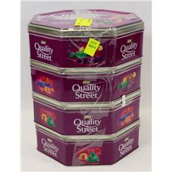 4 TINS OF QUALITY STREET CHOCOLATES