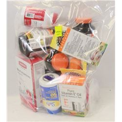 BAG OF ASSORTED VITAMINS AND SUPPLEMENTS