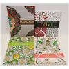 Image 1 : LOT OF 4 NEW ADULT COLOURING BOOKS