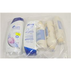 BAG OF ASSORTED SHAMPOOS AND BODY WASHES