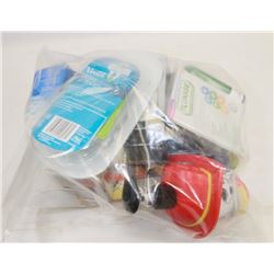 BAG OF MIXED ITEMS INCLUDING HAIR DYE, RAZORS,