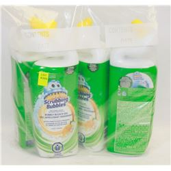 BAG OF ASSORTED SCRUBBING BUBBLES CLEANERS