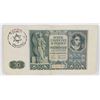 Image 1 : NAZI WWII BANK NOTE JEWISH GHETTO WARSAU 50.