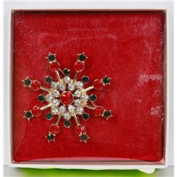 VINTAGE RHINESTONE CRYSTAL BROOCH