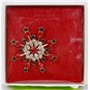 Image 1 : VINTAGE RHINESTONE CRYSTAL BROOCH