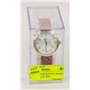 Image 1 : NEW SHAGWEAR WATCH, WHITE AND GOLD FACE, RED
