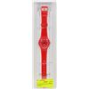 Image 1 : NEW SHAGWEAR WATCH, RED FACE, RED STRAP