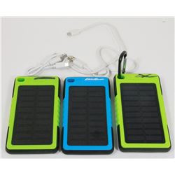 LOT OF 3 NEW EDDIE BAUER SOLAR POWER BANKS 6000MAH