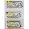 Image 1 : LOT OF 3 CANADIAN 1 DOLLAR BILLS