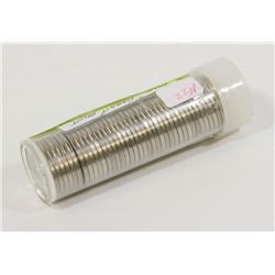 1967 ROLL OF RABBIT NICKELS, MINT