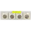 Image 1 : LOT OF 4 USA KENNEDY HALF DOLLARS, 1971,1973,