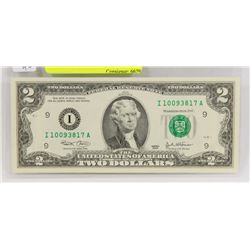 2003 USA GREEN SEAL 2 DOLLAR BILL