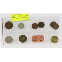 LOT OF ASSORTED WORLD COINS