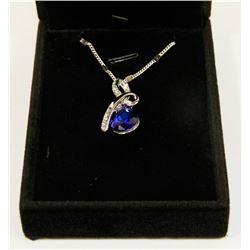 DARK BLUE FASHION NECKLACE WITH