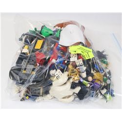 ASSORTED LEGO, FIGURES, VEHICLES AND PIECES,