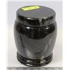 Image 1 : MARBLE DESIGN STONE LIDDED JAR/URN 9" TALL