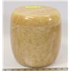 Image 1 : ALABASTER COLOR STONE LIDDED JAR/URN 9" TALL